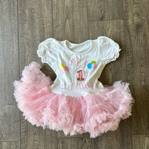 Pink and White Birthday Tutu Dress